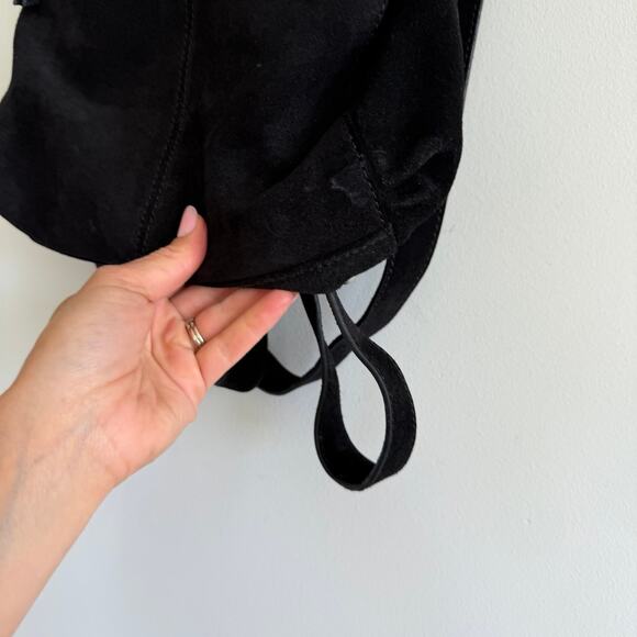 Free People Camilla Suede Leather Convertible Backpack Black main image 15
